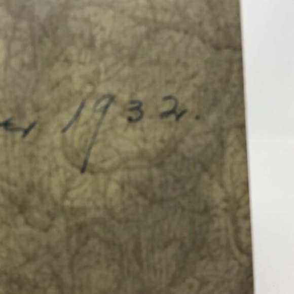 Vtg Portrait Photo 1932 Picture Colorized Print Cardboard Frame VanDyke‎ Studio - Picture 12 of 12